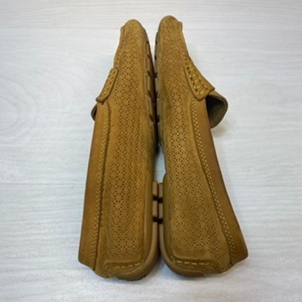 Lauren Ralph Lauren Womens 7.5B Camila Penny Loafers Perforated Tan Suede Mocs - Picture 3 of 9